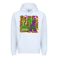 White Louisiana leopard with balloons Premium Hoodie - HowdyJamesFarm