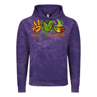 Cloud Purple peace love st patricks day Vintage Hoodie - NancyCooperArtShop