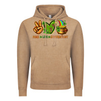 Vintage Coffee peace love st patricks day Vintage Hoodie - NancyCooperArtShop