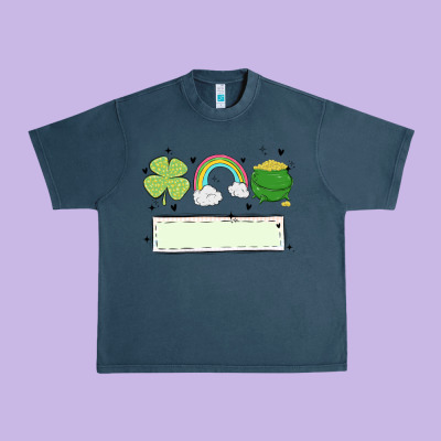 St Patrick's Trio Name Patch Urban Heavy Tee Designed By Maliassmallbusiness