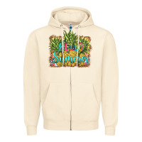 Sandshell hello summer pineapple Zipper Hoodie - BarkalooDesign