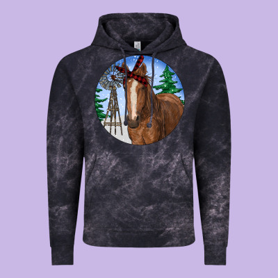 Horse Christmas Vintage Hoodie Designed By Ranaportraitstore