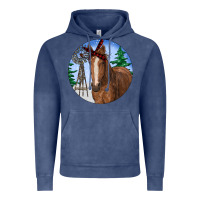 Vintage Denim Horse Christmas Vintage Hoodie - RanaPortraitStore