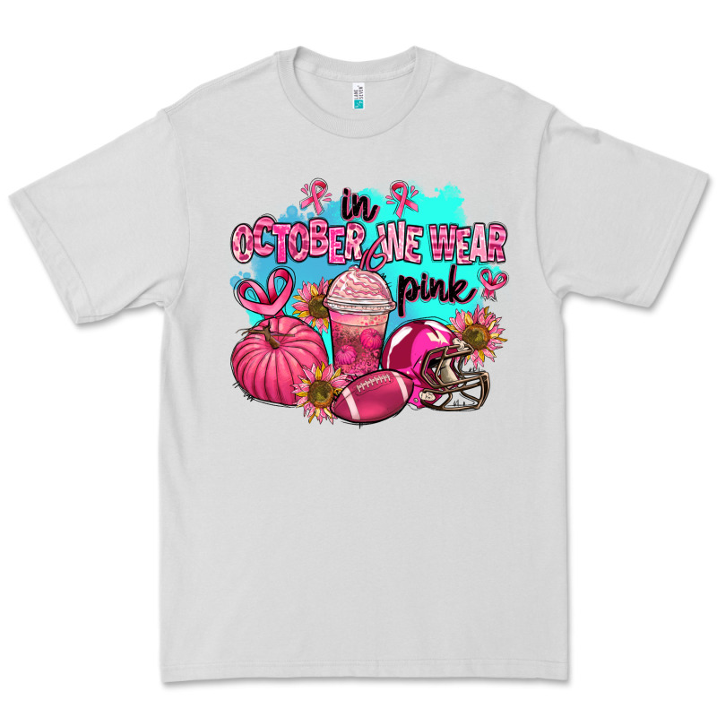 In October We Wear Pink American Football Premium Tee by AdoDesignShop | Teevron