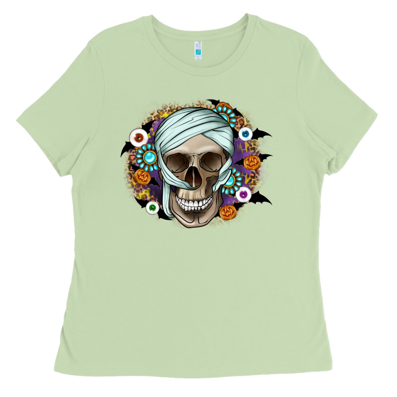 Halloween Skeleton Ladies Tee by CowhideDigitalArt | Teevron