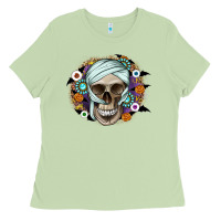 Matcha Halloween Skeleton Ladies Tee - CowhideDigitalArt