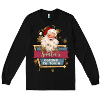 Black santa's coming to town Long Sleeve Tee - MaliasSmallBusiness