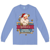 Colony Blue santa's coming to town Long Sleeve Tee - MaliasSmallBusiness