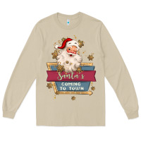Mushroom santa's coming to town Long Sleeve Tee - MaliasSmallBusiness