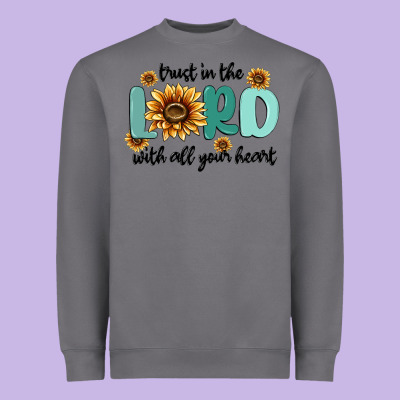 Trust In The Lord With All Your Heart Heavyweight Sweatshirt Designed By Maliassmallbusiness
