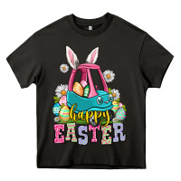 Asphalt Happy Easter toddler car Heavy Core Tee - OliviaCreatesArt