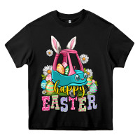 Black Happy Easter toddler car Heavy Core Tee - OliviaCreatesArt