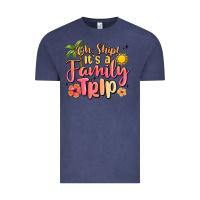 Vintage Denim oh ship its a family trip summer vacation Vintage Tee - MaliasSmallBusiness