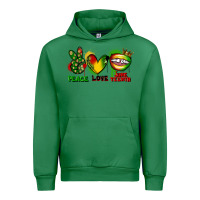 Emerald Peace love Juneteenth Urban Hoodie - FaDigitalArtStudio