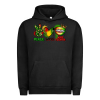 Pigment Black Peace love Juneteenth Urban Hoodie - FaDigitalArtStudio