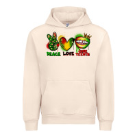 Sandshell Peace love Juneteenth Urban Hoodie - FaDigitalArtStudio