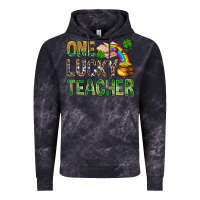 Cloud Black one lucky teacher st patricks Vintage Hoodie - NancyCooperArtShop