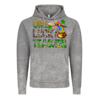 Cloud Rock one lucky teacher st patricks Vintage Hoodie - NancyCooperArtShop