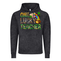 Vintage Black one lucky teacher st patricks Vintage Hoodie - NancyCooperArtShop