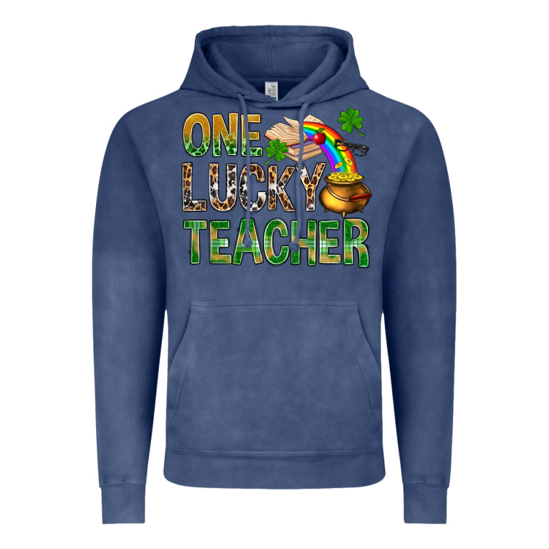 One Lucky Teacher St Patricks Vintage Hoodie by NancyCooperArtShop | Teevron