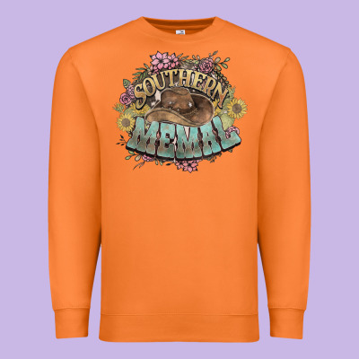 Southern Memal Western Flowers Premium Sweatshirt Designed By Howdyjamesfarm