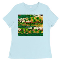 Baby Blue St. Patrick's Day leopard cowhide shamrock tumbler Ladies Tee - Neo Western