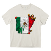 Cream mexica oklahama Heavy Core Tee - CowhideDigitalArt