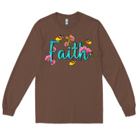 Chestnut faith with flower and butterfly Long Sleeve Tee - NancyCooperArtShop