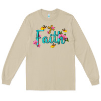 Mushroom faith with flower and butterfly Long Sleeve Tee - NancyCooperArtShop