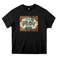 Black just pray mousepad Heavy Core Tee - BarkalooDesign