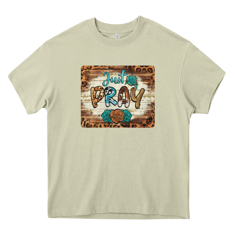 Just Pray Mousepad Heavy Core Tee by BarkalooDesign | Teevron