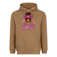Toasted Coconut brest cancer warrior afro messy bun Heavyweight Hoodie - texasbilliewilder