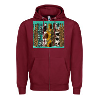 Burgundy western brushstroke tumbler Zipper Hoodie - Jasminsmagicworld