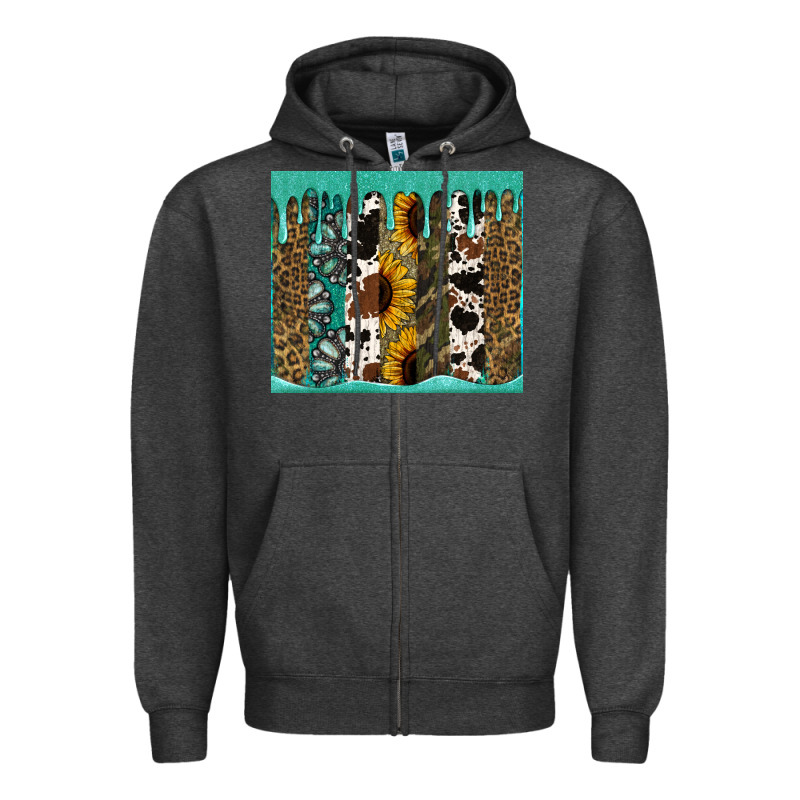 Western Brushstroke Tumbler Zipper Hoodie by Jasminsmagicworld | Teevron
