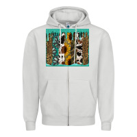 Dove Grey western brushstroke tumbler Zipper Hoodie - Jasminsmagicworld