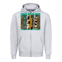 Heather Grey western brushstroke tumbler Zipper Hoodie - Jasminsmagicworld