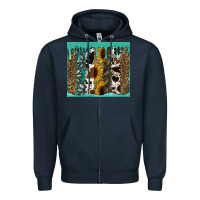 Navy western brushstroke tumbler Zipper Hoodie - Jasminsmagicworld