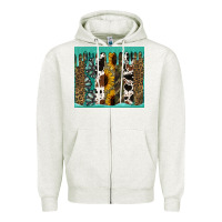 Oatmeal Heather western brushstroke tumbler Zipper Hoodie - Jasminsmagicworld