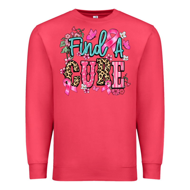 Find A Cure Cancer Awareness Premium Sweatshirt by HowdyJamesFarm | Teevron