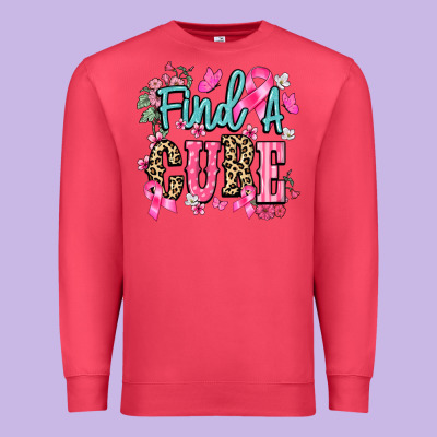 Find A Cure Cancer Awareness Premium Sweatshirt Designed By Howdyjamesfarm