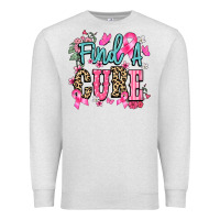 Oatmeal Heather Find a cure Cancer Awareness Premium Sweatshirt - HowdyJamesFarm