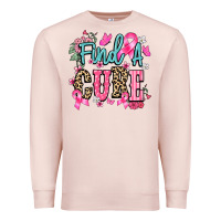 Pale Pink Find a cure Cancer Awareness Premium Sweatshirt - HowdyJamesFarm