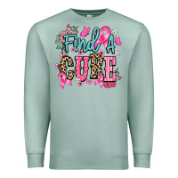 Seafoam Find a cure Cancer Awareness Premium Sweatshirt - HowdyJamesFarm