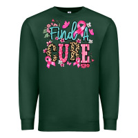 Sports Green Find a cure Cancer Awareness Premium Sweatshirt - HowdyJamesFarm