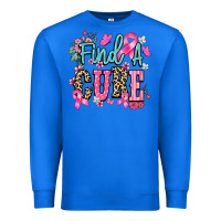True Royal Find a cure Cancer Awareness Premium Sweatshirt - HowdyJamesFarm
