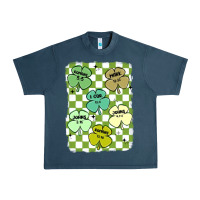Midnight Navy shamrock religious Urban Heavy Tee - MaliasSmallBusiness