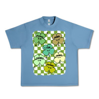 Pebble Blue shamrock religious Urban Heavy Tee - MaliasSmallBusiness
