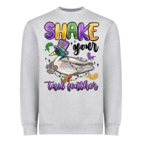 Heather Grey shake your tail feather mardi gras Heavyweight Sweatshirt - MaliasSmallBusiness