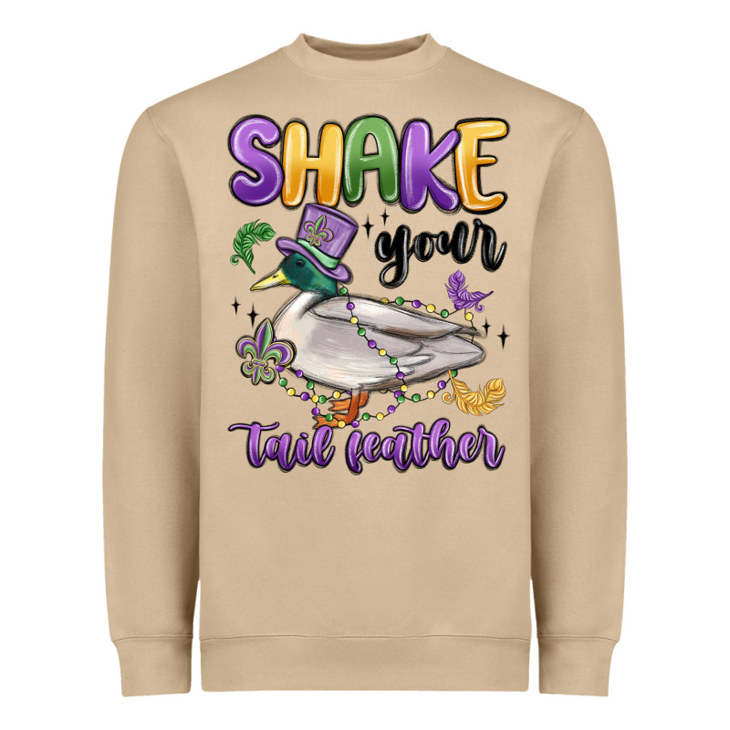 Shake Your Tail Feather Mardi Gras Heavyweight Sweatshirt by MaliasSmallBusiness | Teevron