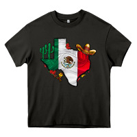 Asphalt mexica texas Heavy Core Tee - CowhideDigitalArt